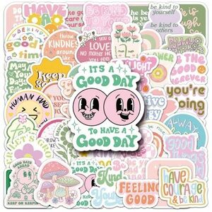 50pc Colorful Inspirational Sticker Set